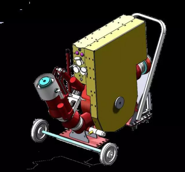 Fire Phoenix push-type multi-function perpetual self-generating fire fighting robot